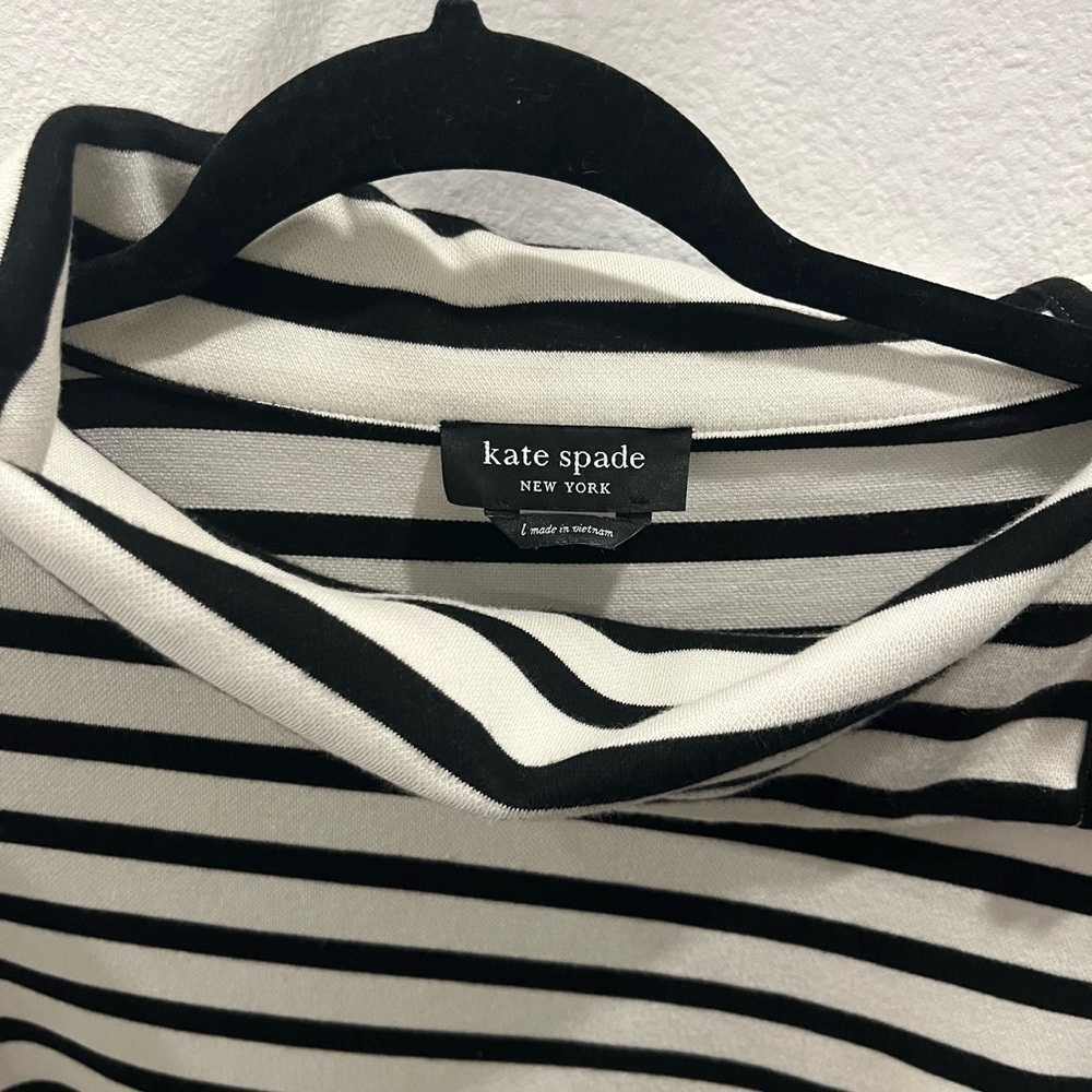Kate Spade striped turtleneck ponte dress